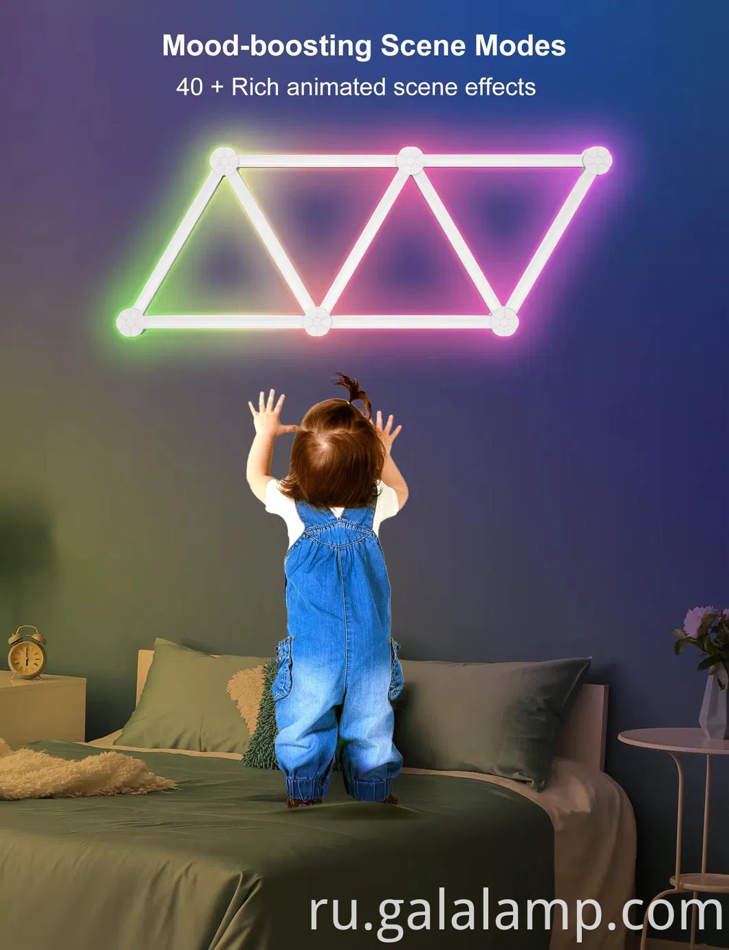 Умный RGB сегментированная настенная лампа для игр и домашнего декора